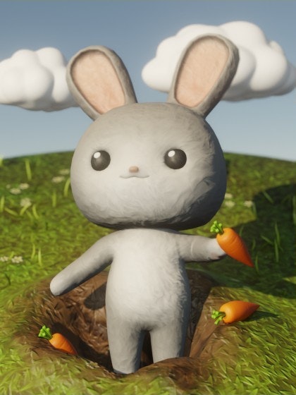 Uncle Rabbit by Arturo J. Real | Looking Glass Blocks